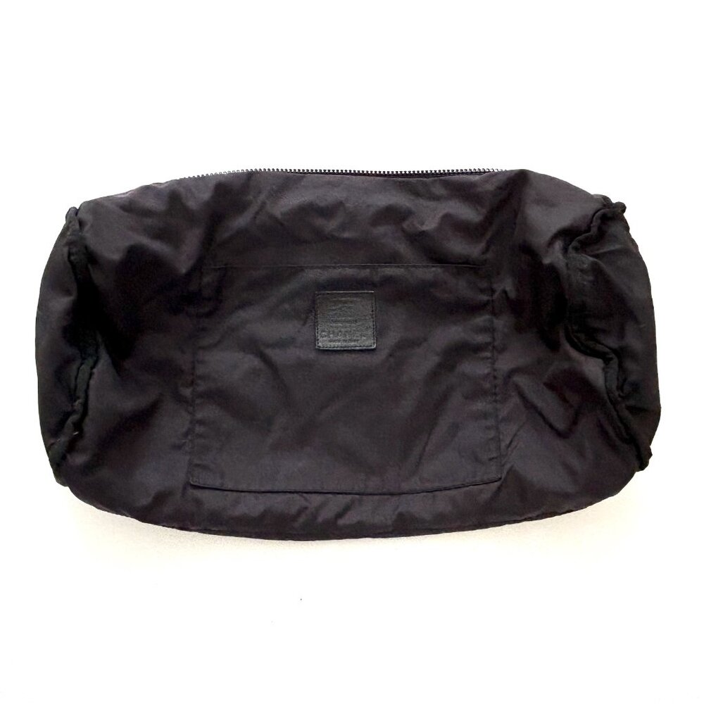 CHANEL Black and White Patterned Shoulder Bag with Leather Logo Patch - Picture 13 of 15